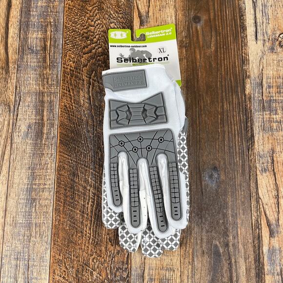 Seibertron Lineman 2.0 Adult X-Large Padded Palm Football Receiver Gloves - Picture 1 of 11